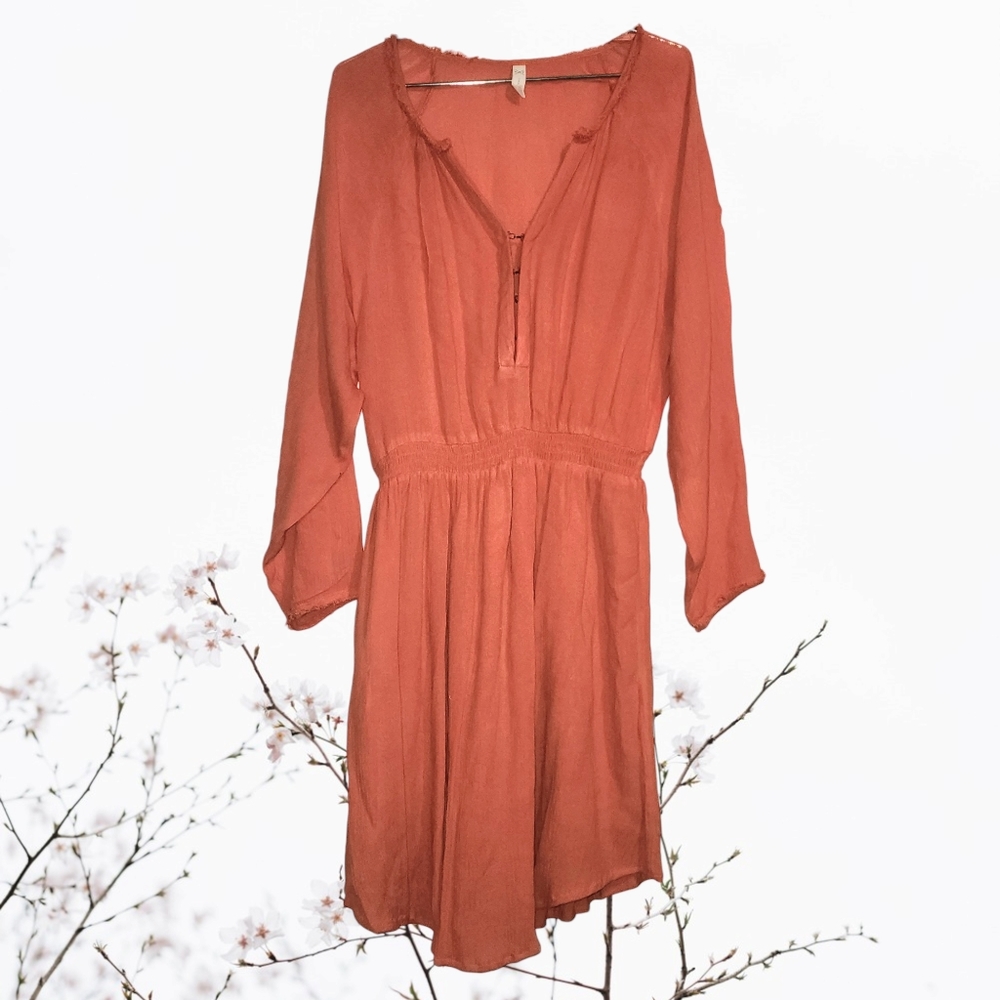 Gentle Fawn Smocked LS Mini Dress